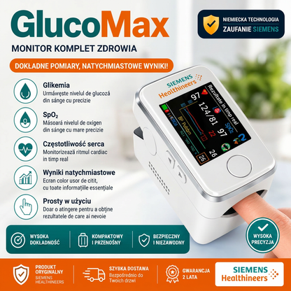 Glukometr bez nakłuwania - szybki, prosty i dokładny | 99,9% dokładności