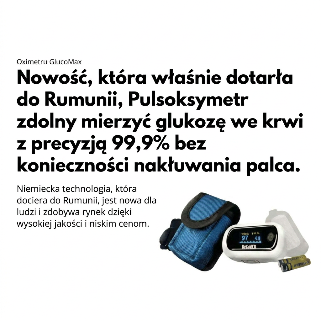 Glukometr bez nakłuwania - szybki, prosty i dokładny | 99,9% dokładności
